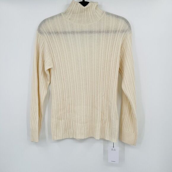 Naadam Womens Sweater Size XSmall Open Back Cashmere Wool Turtleneck Pullover - Picture 2 of 9